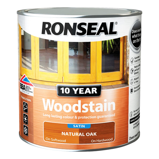 RONSEAL 10 YEAR WOODSTAIN NATURAL OAK 250ML