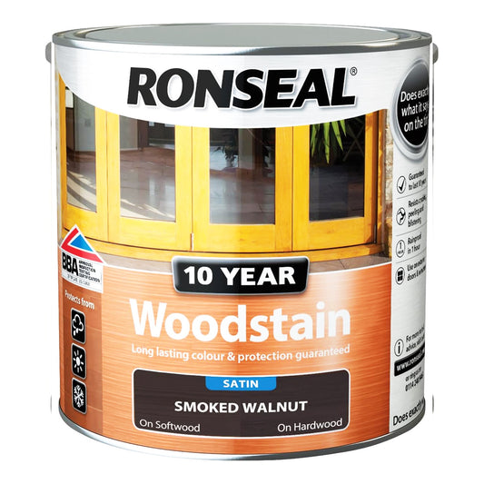 RONSEAL 10 YEAR WOODSTAIN SMOKED WALNUT 250ML