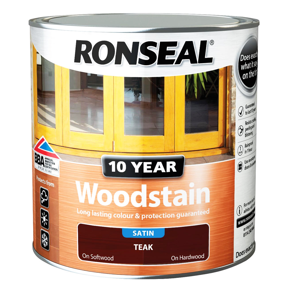RONSEAL 10 YEAR WOODSTAIN TEAK 2.5L