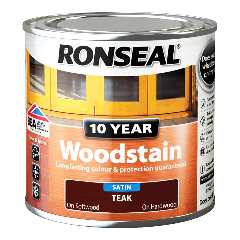 RONSEAL 10 YEAR WOODSTAIN TEAK 250ML