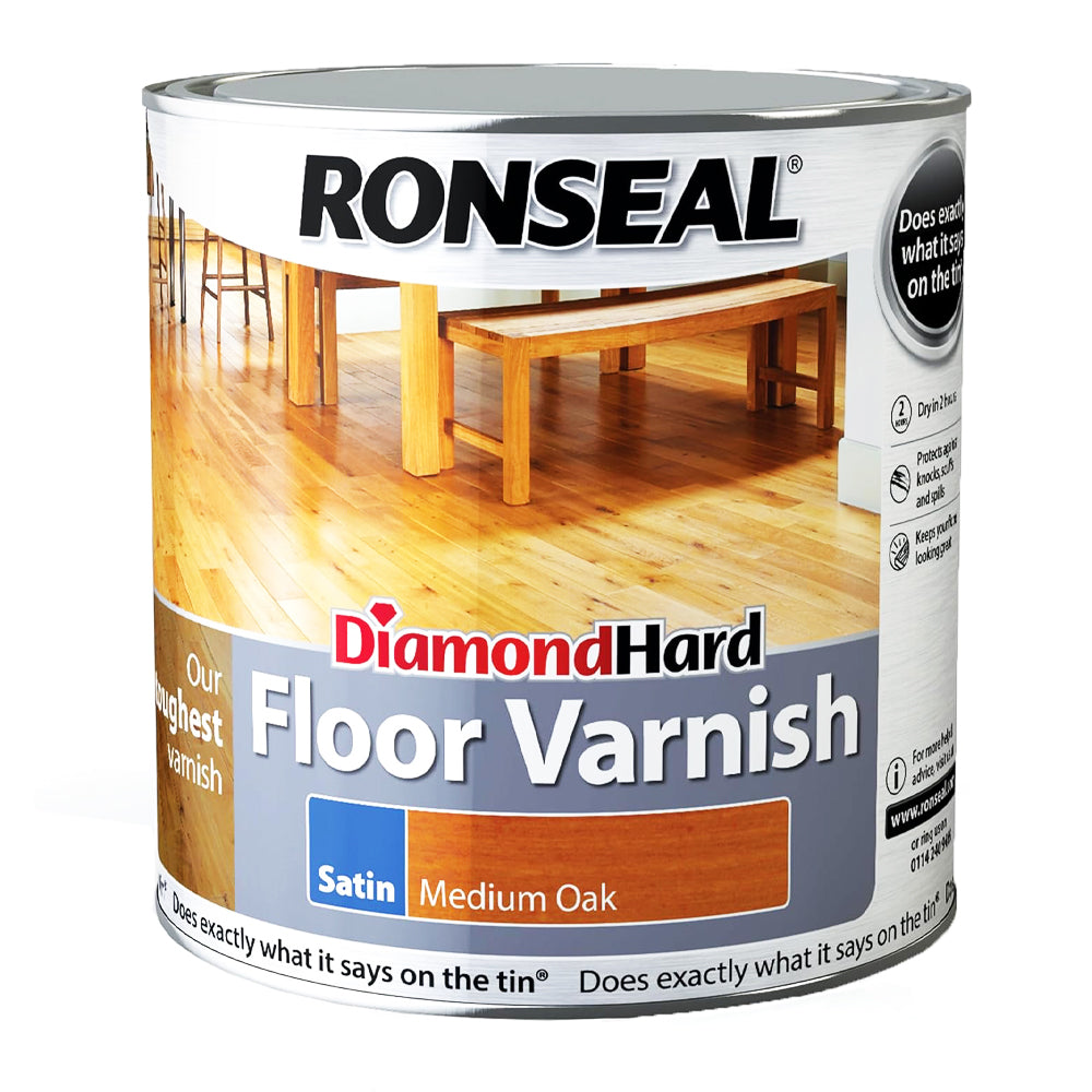 RONSEAL DIAMOND FLOOR VARNISH MEDIUM OAK 2.5L