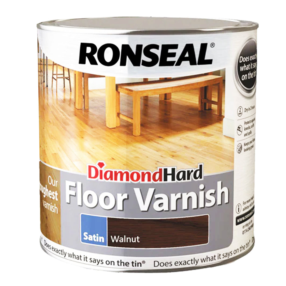 RONSEAL DIAMOND FLOOR VARNISH SATIN WALNUT 2.5L