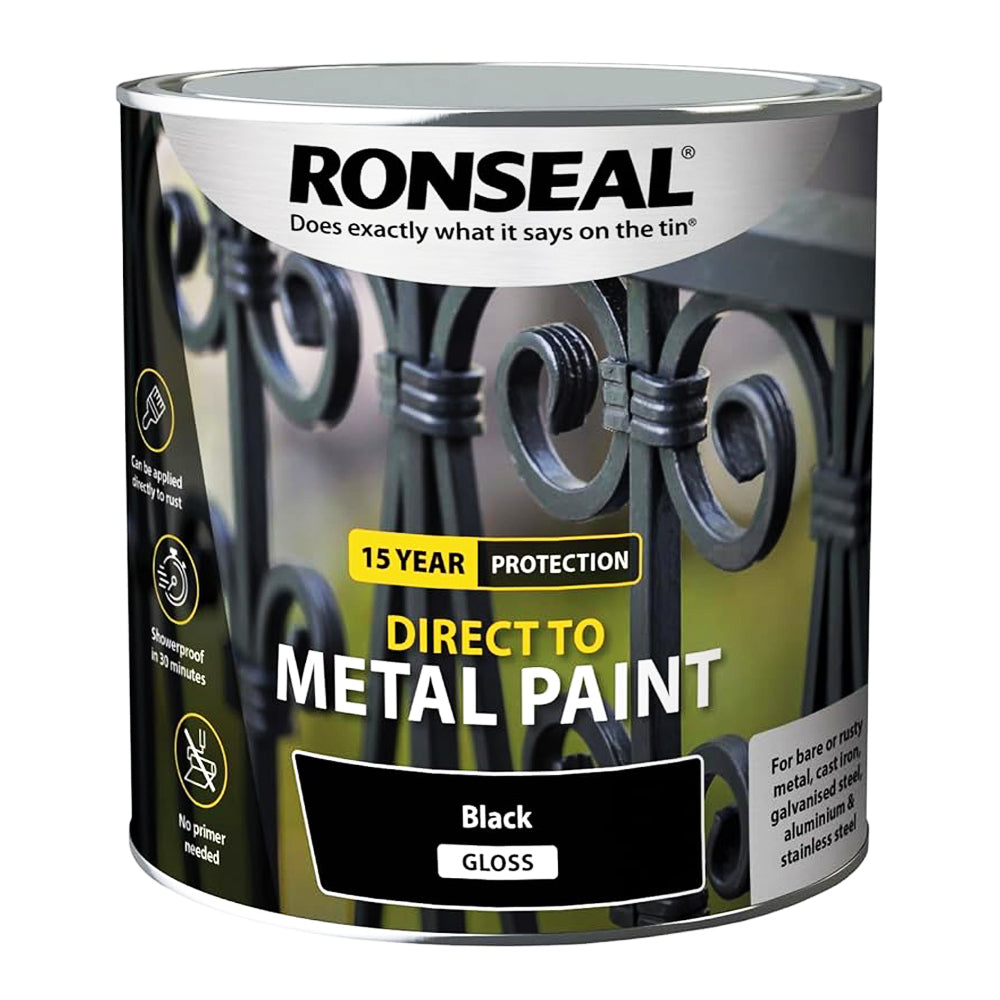RONSEAL DIRECT TO METAL BLACK GLOSS 250ML