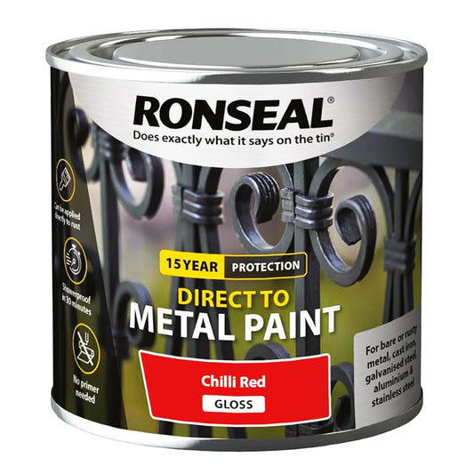 RONSEAL DIRECT TO METAL CHILLI RED GLOSS 750ML
