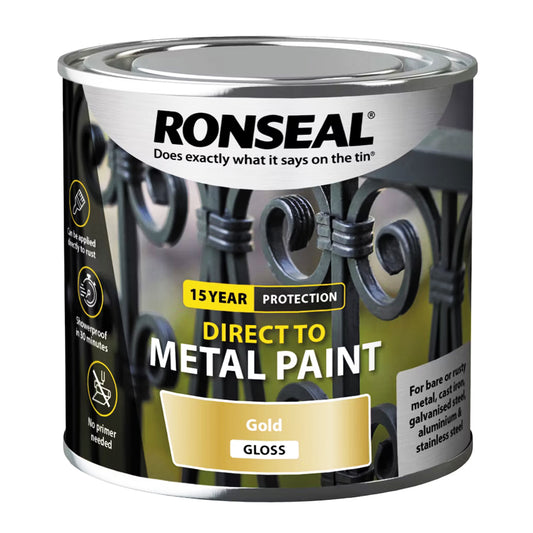 RONSEAL DIRECT TO METAL GOLD  GLOSS 250ML
