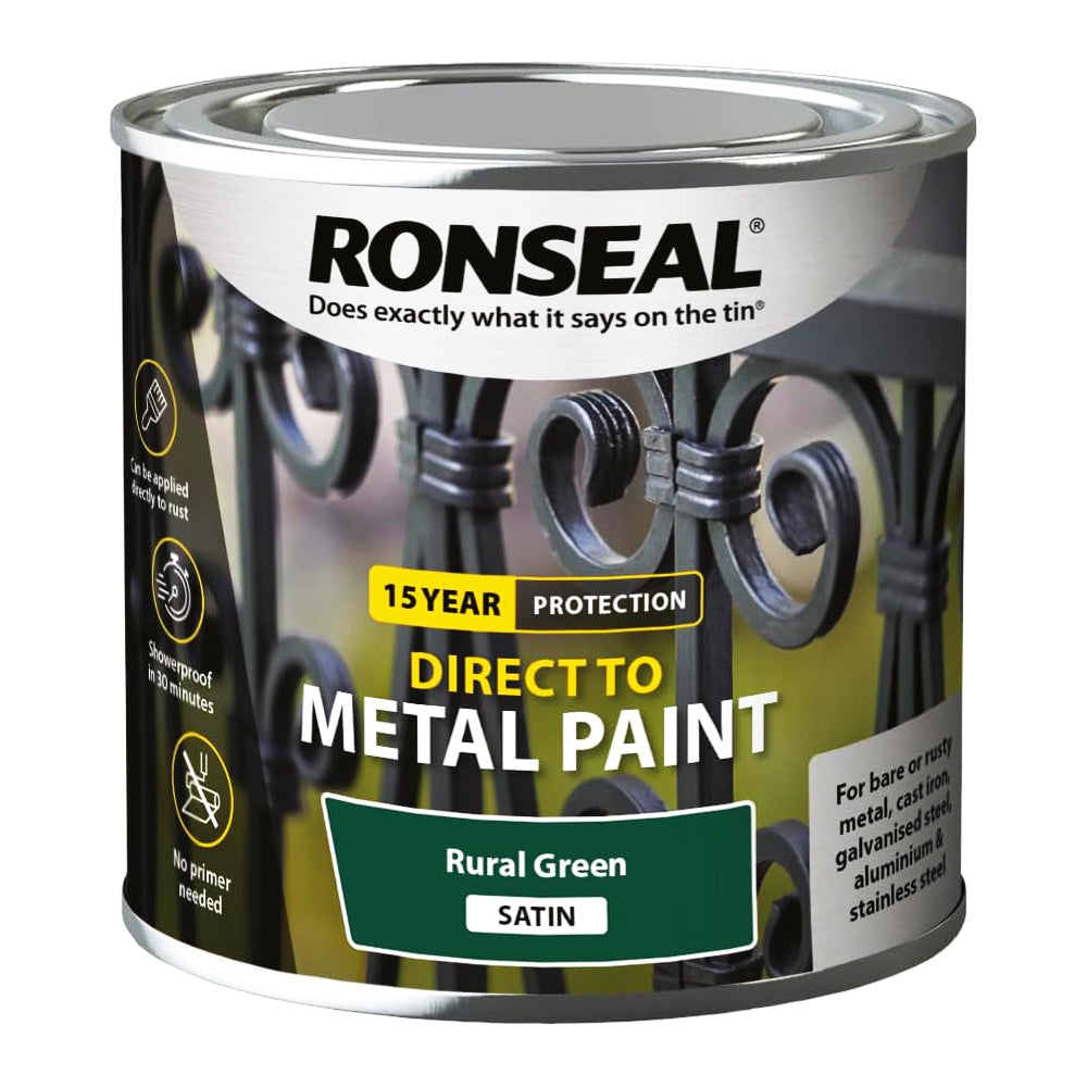 RONSEAL DIRECT TO METAL RURAL GREEN SATIN 750ML