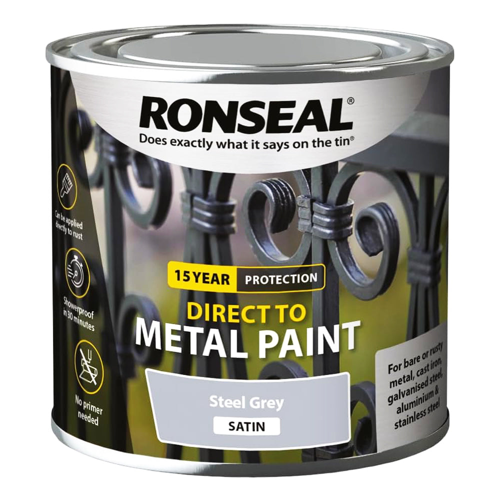 RONSEAL DIRECT TO METAL STEEL GREY SATIN 250ML