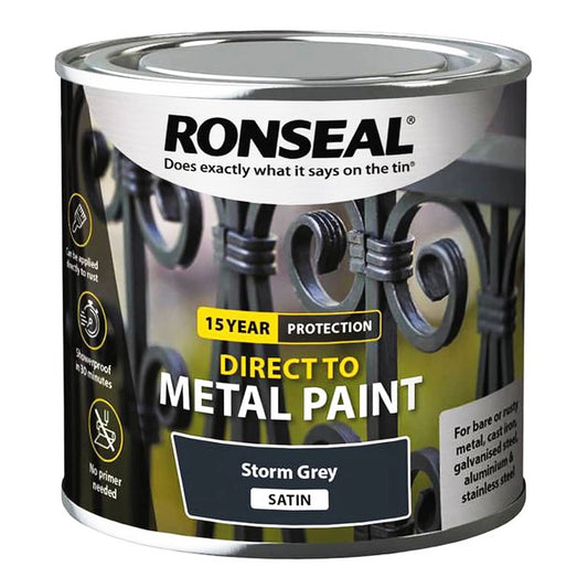 RONSEAL DIRECT TO METAL STORM GREY SATIN 250ML