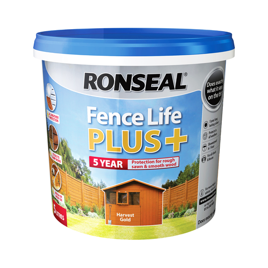 RONSEAL FENCE LIFE PLUS HARVEST GOLD 5LT