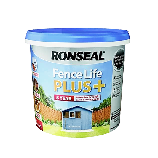 RONSEAL FENCE LIFE PLUS + CORN FLOWER BLUE 5LTR