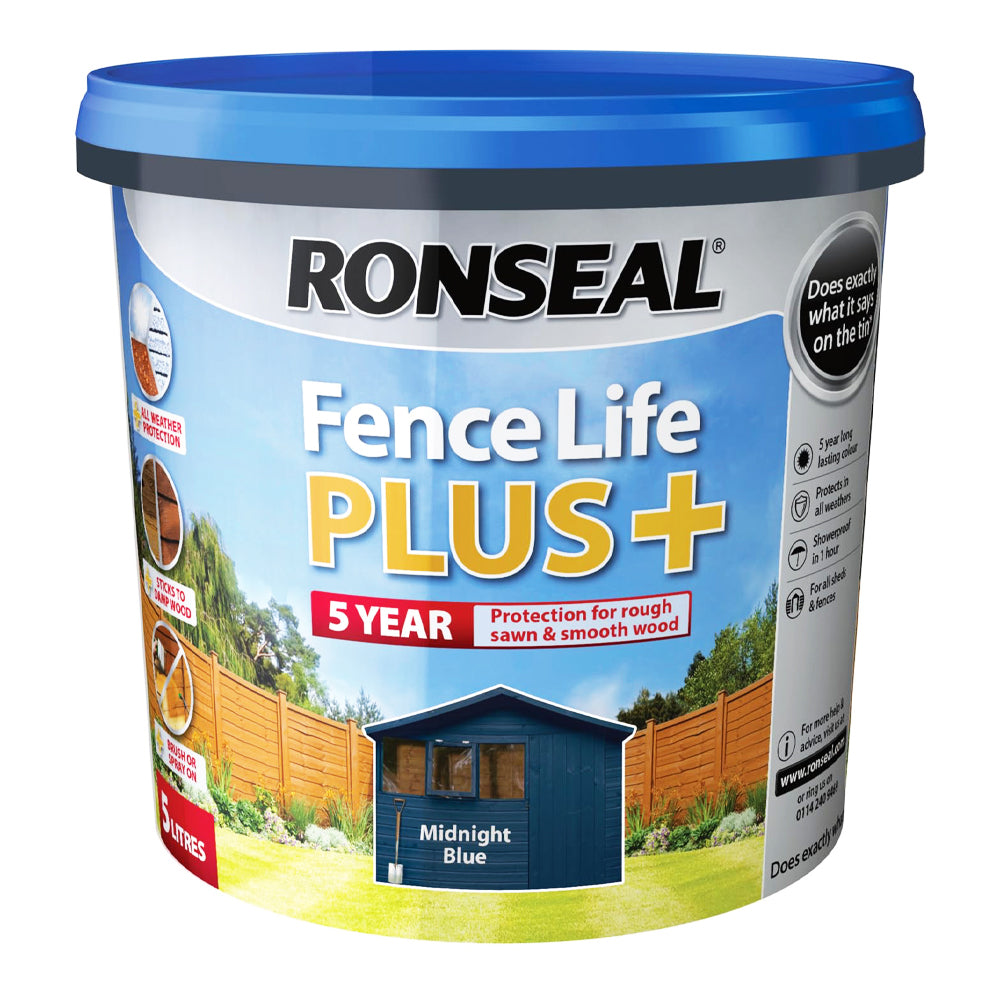 RONSEAL FENCELIFE PLUS + MIDNIGHT BLUE 5L