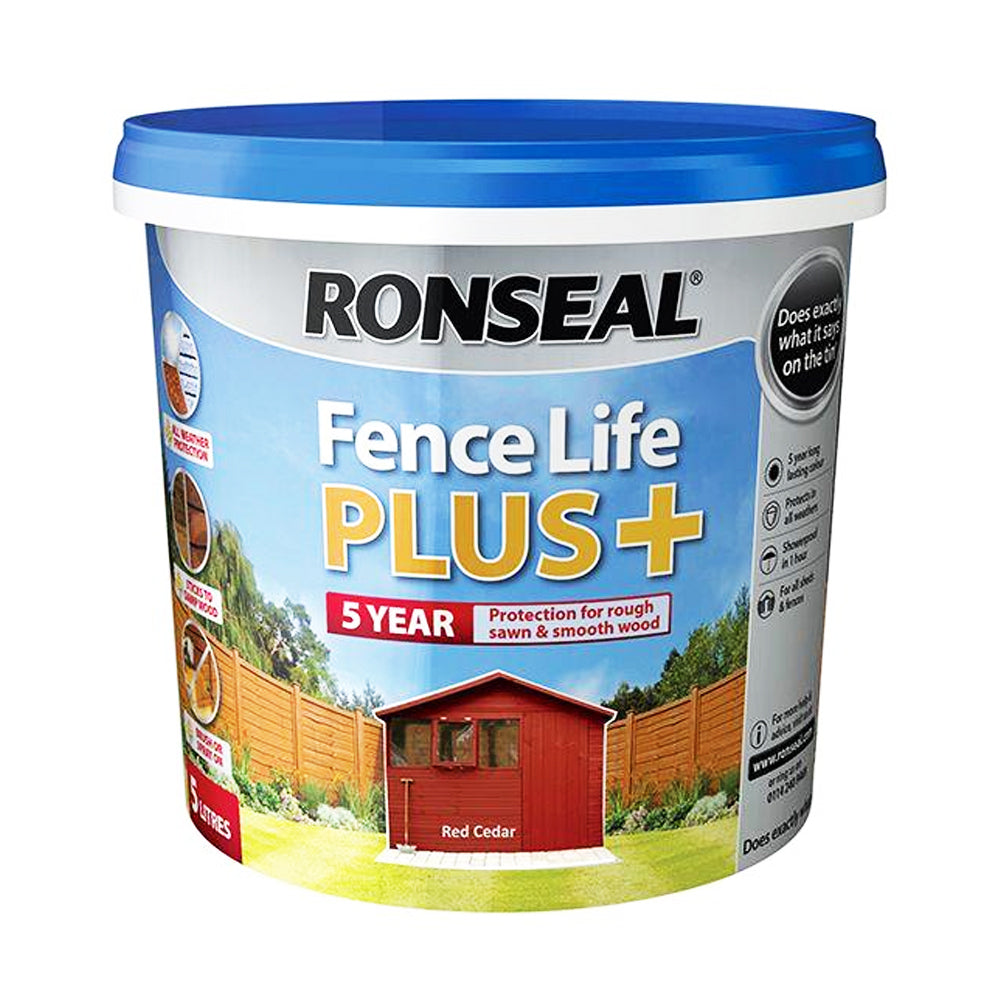 RONSEAL FENCELIFE PLUS + RED CEDAR 5LT