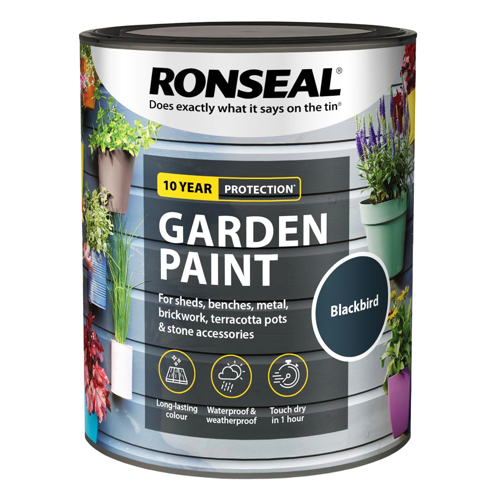 RONSEAL GARDEN PAINT BLACKBIRD 750ML