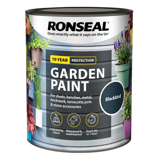 RONSEAL GARDEN PAINT BLACKBIRD 750ML