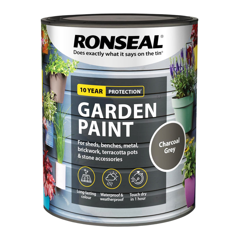 RONSEAL GARDEN PAINT CHARCOAL GREY 750ML