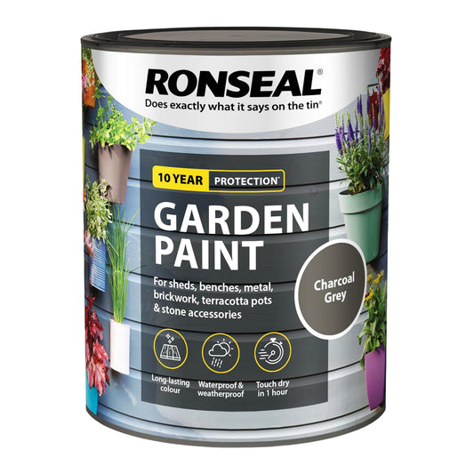 RONSEAL GARDEN PAINT CHARCOAL GREY 750ML