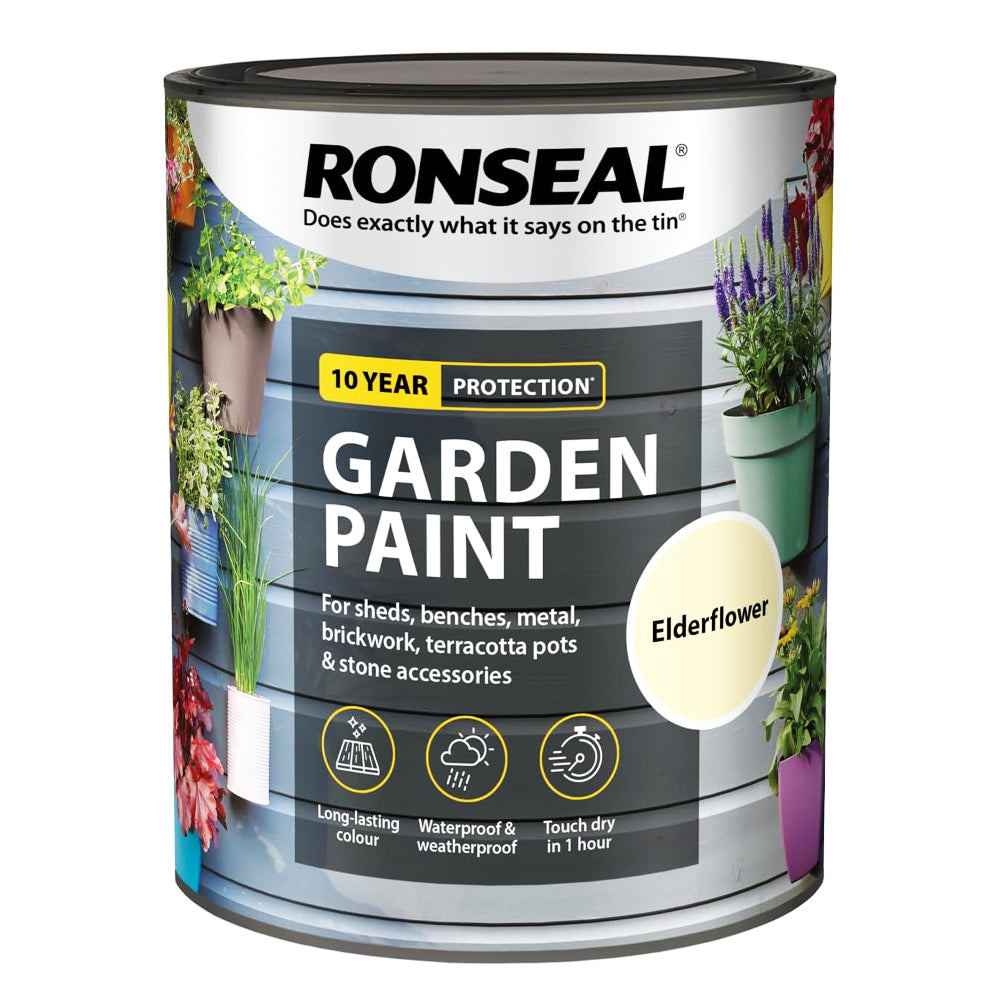 RONSEAL GARDEN PAINT ELDERFLOWER 750ML