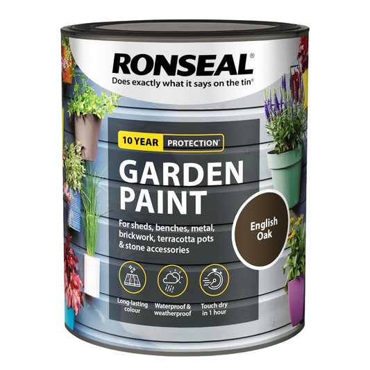 RONSEAL GARDEN PAINT ENGLISH OAK 750ML