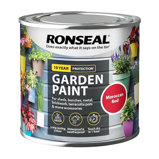RONSEAL GARDEN PAINT MOROCCAN RED 250ML