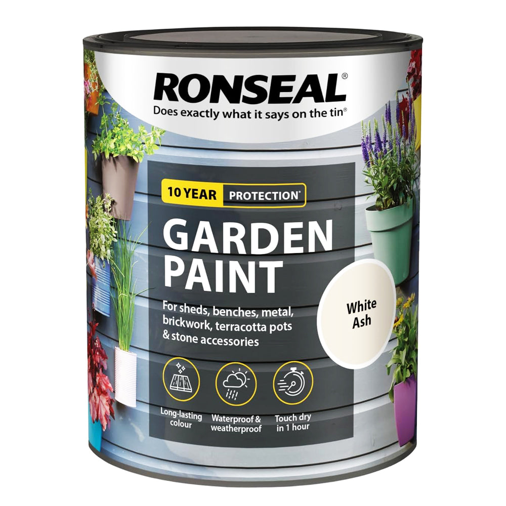 RONSEAL GARDEN PAINT WHITE ASH 750ML
