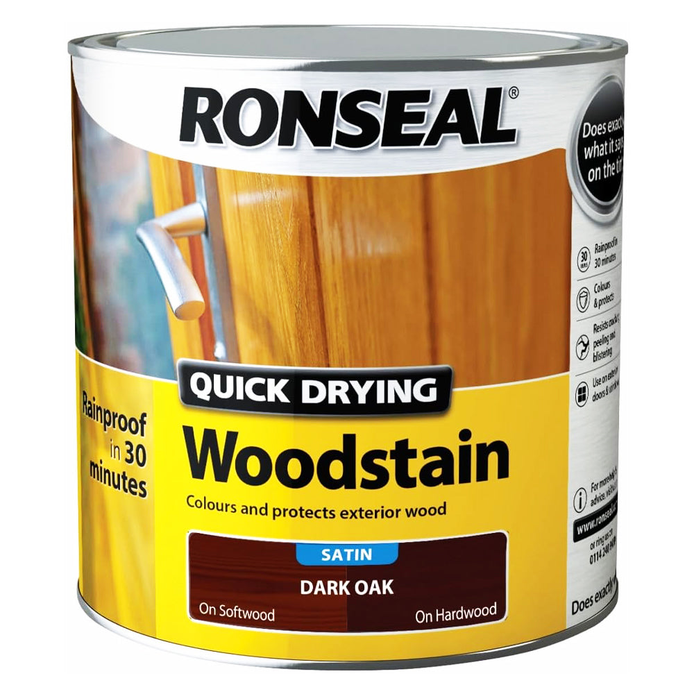 RONSEAL Q.D WOODSTAIN SATIN DARK OAK 2.5L