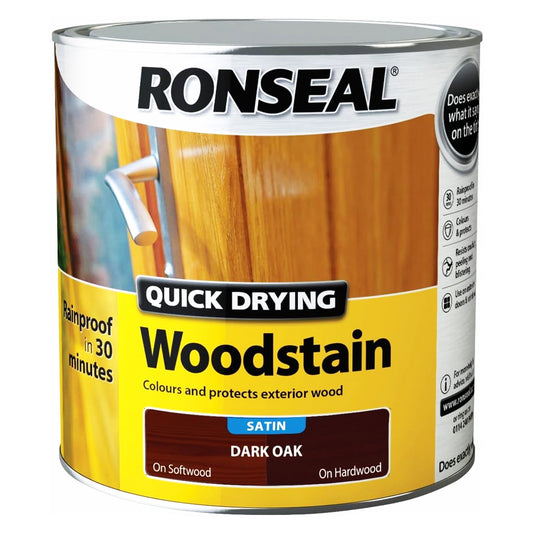 RONSEAL Q.D WOODSTAIN SATIN DARK OAK 2.5L