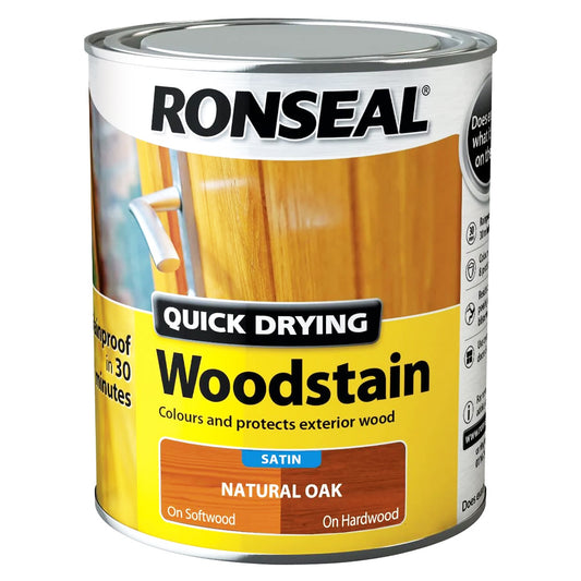 RONSEAL QD WOODSTAIN SAT NATURAL OAK 2.5L