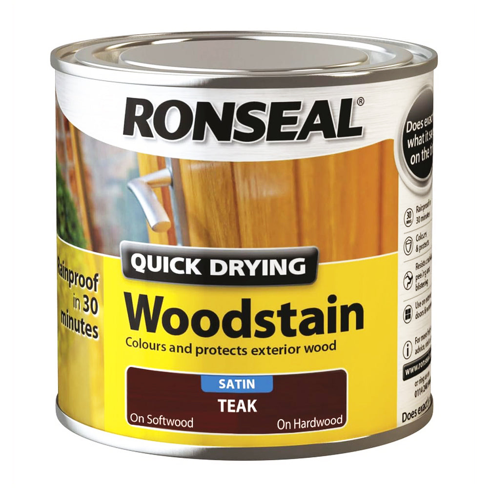 RONSEAL Q.D WOODSTAIN SATIN TEAK 2.5L