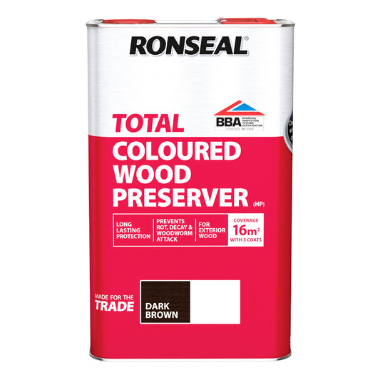 RONSEAL TRADE TOTAL WOOD PRESERVER DARK BROWN 2.5L