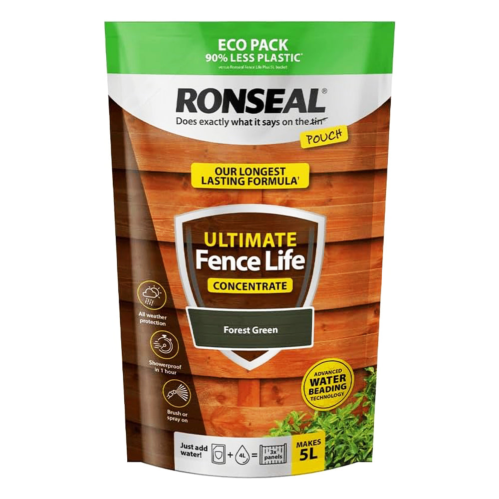RONSEAL ULTIMATE FENCE LIFE CONCENTRATE FOREST GREEN 950ML
