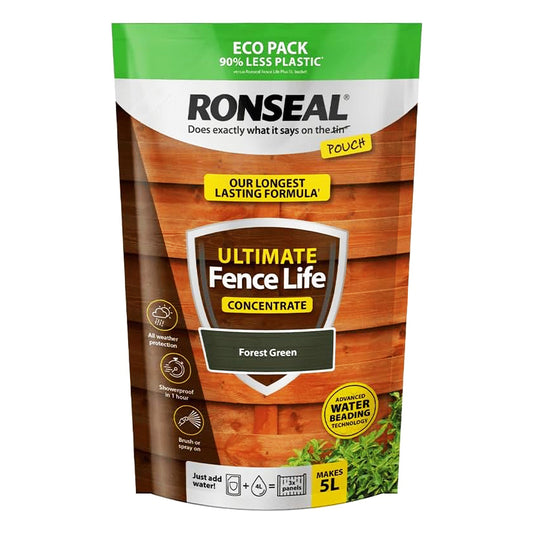 RONSEAL ULTIMATE FENCE LIFE CONCENTRATE FOREST GREEN 950ML