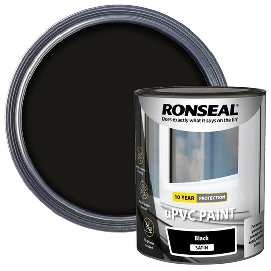 RONSEAL UPVC PAINT SATIN BLACK 2.5L
