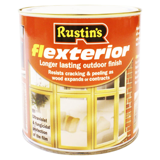 RUSTINS FLEXTERIOR SATIN MAHOGANY 500ML