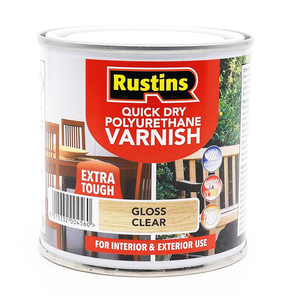 RUSTINS POLYURETHANE VARNISH GLOSS CLEAR 2.5L