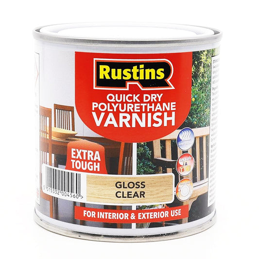 RUSTINS POLYURETHANE VARNISH GLOSS CLEAR 2.5L