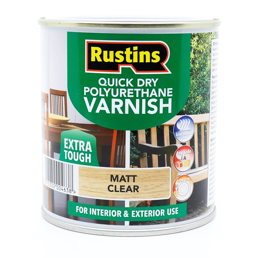 RUSTINS POLYURETHANE VARNISH MATT CLEAR 5L