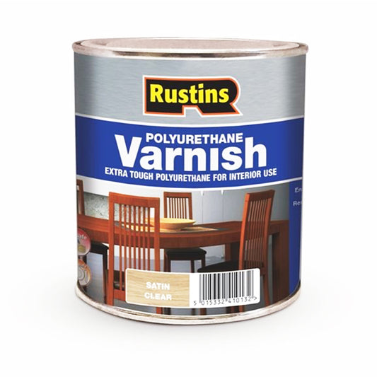 RUSTINS POLYURETHANE VARNISH SATIN CLEAR 5L