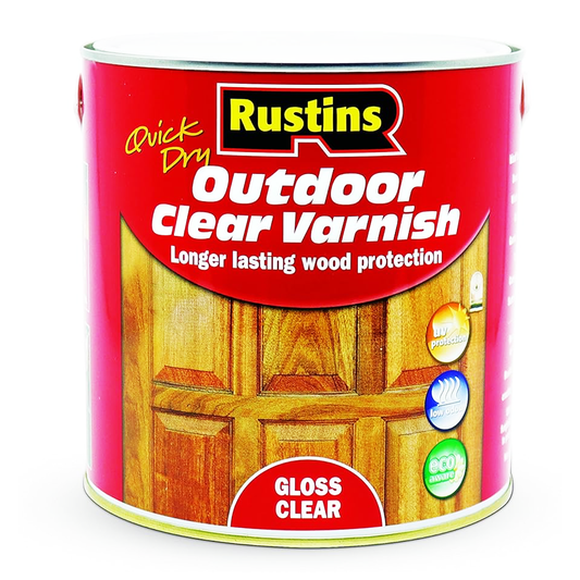 RUSTINS Q.D EXTERIOR VARNISH GLOSS CLEAR 2.5L