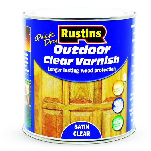 RUSTINS Q.D EXTERIOR VARNISH SATIN CLEAR 2.5L