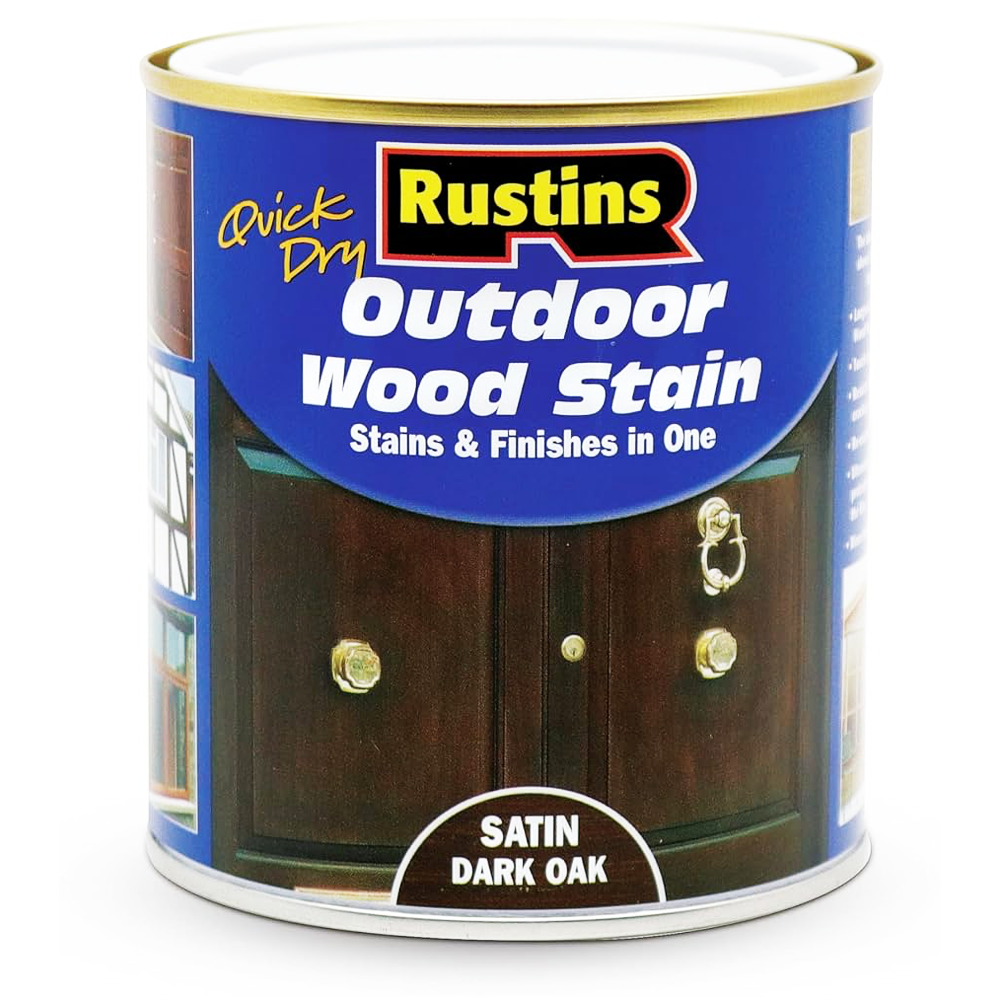 RUSTINS Q.D EXTERIOR WOODSTAIN DARK OAK 500ML