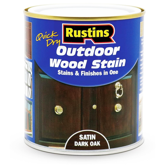 RUSTINS Q.D EXTERIOR WOODSTAIN DARK OAK 500ML