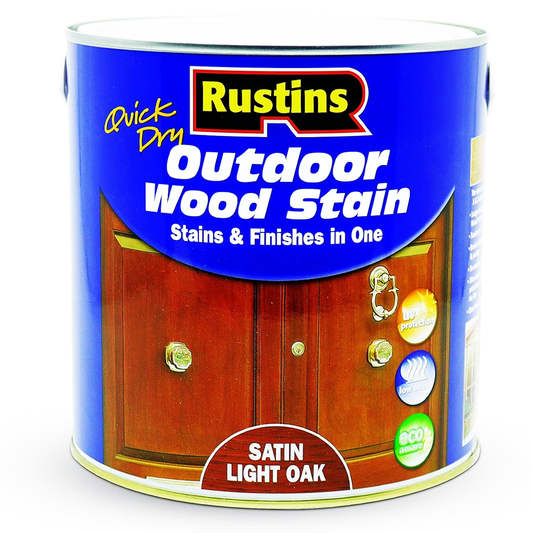 RUSTINS Q.D EXTERIOR WOODSTAIN LIGHT OAK 1L