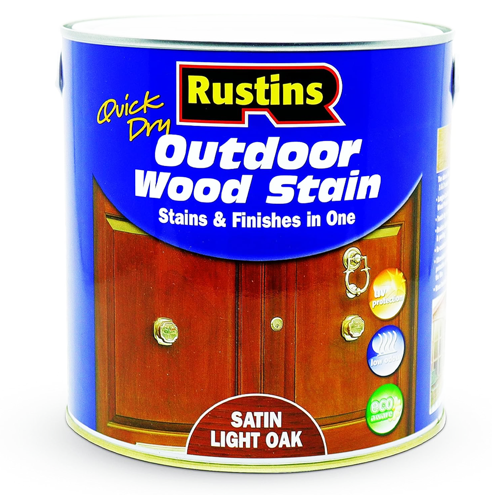 RUSTINS Q.D EXTERIOR WOODSTAIN LIGHT OAK 500ML