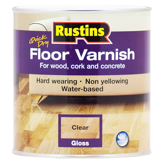 RUSTINS Q.D FLOOR VARNISH CLEAR GLOSS 1L