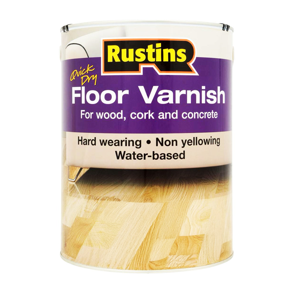 RUSTINS Q.D FLOOR VARNISH CLEAR GLOSS 5L