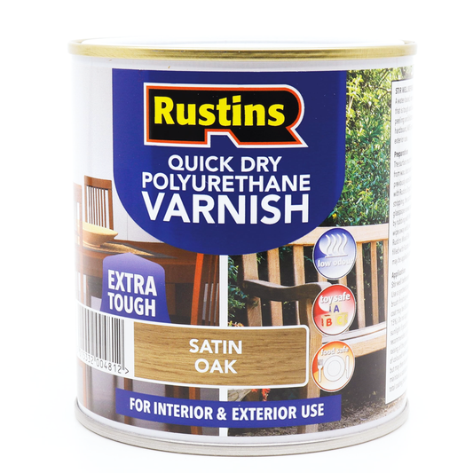 RUSTINS Q.D VARNISH SATIN OAK 1L