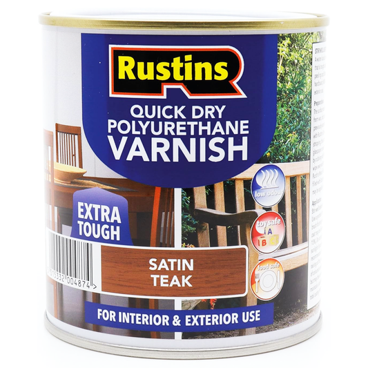 RUSTINS Q.D VARNISH SATIN TEAK 1L