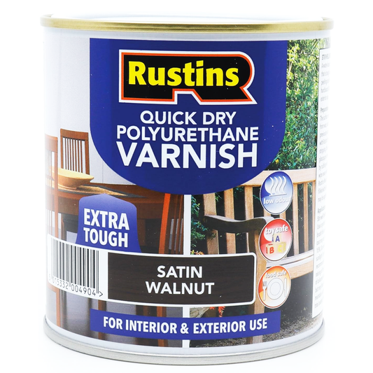RUSTINS Q.D VARNISH SATIN WALNUT 1L