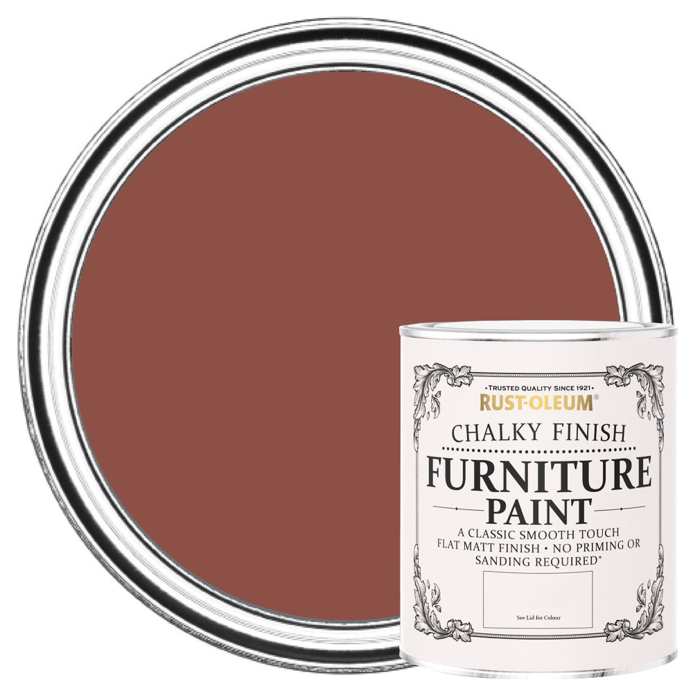 RUSTOLEUM CHALKY FURNITURE PAINT FIRE BRICK 125ML
