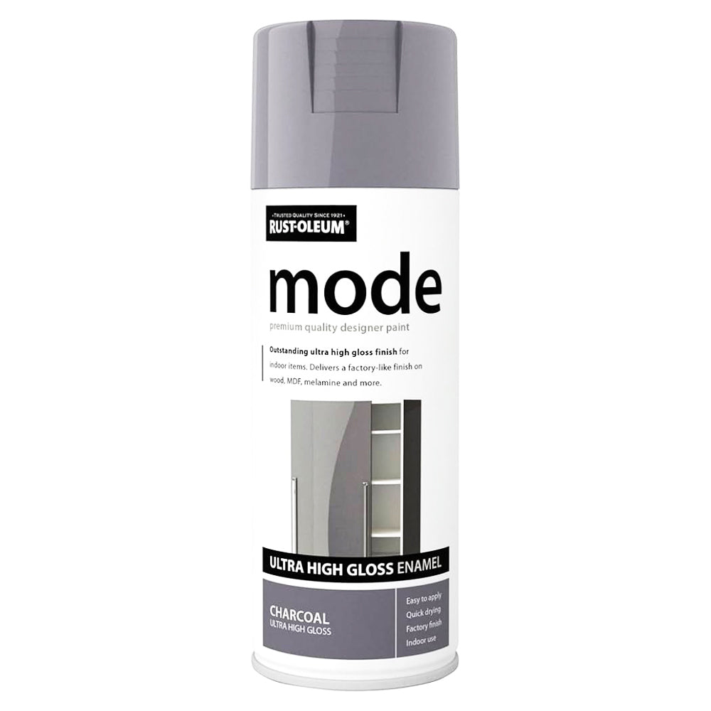 RUSTOLEUM MODE ULTRA HIGH GLOSS ENAMEL CHARCOAL 400ML